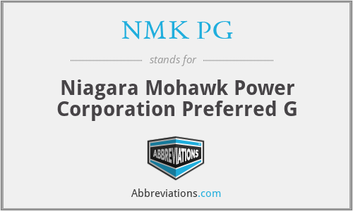 NMK PG - Niagara Mohawk Power Corporation Preferred G